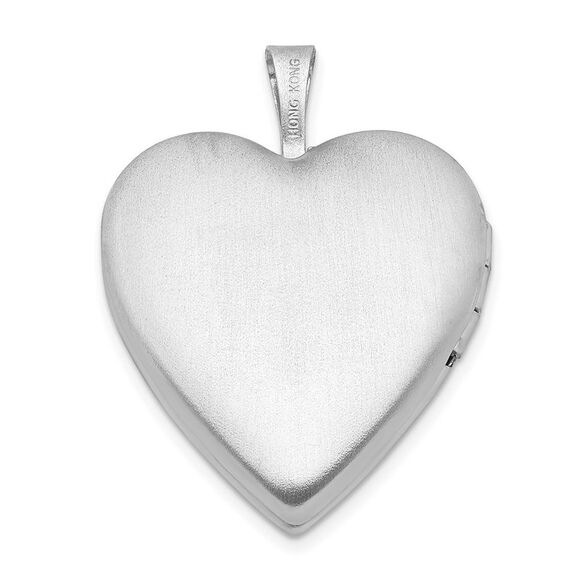 Sterling Silver and Enamel 20mm Love Floral Heart Locket - Picture 3 of 6